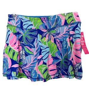 NWT Lilly Pulitzer Blue Grotto Beleaf In Yourself Skort